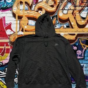 Nike Men's Black and Grey Hoodie